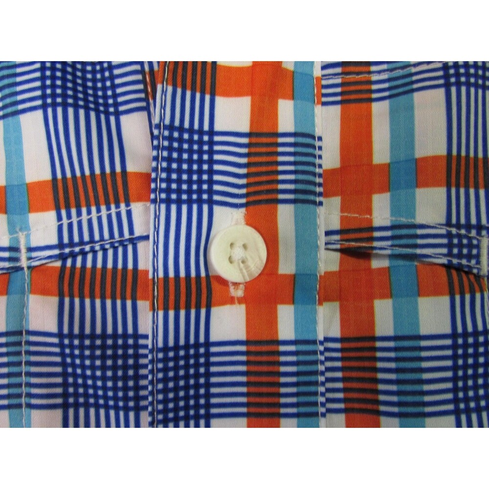 Reel Legends Shirt Mens Medium Blue Plaid Mariner II Fishing Performance Vented - Picture 5 of 13